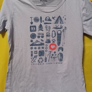 Colombia grey camping print. Size medium.